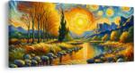 Dovido Tablou curs auriu al râului - 120x60