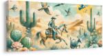 Dovido Tablou scenă western cu cal - 100x50