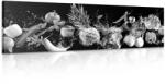 Dovido Tablou fructe și legume organice în design alb-negru - 120x40