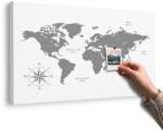 Dovido Tablou pe plută harta decentă în design gri - 120x80 color mix