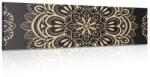 Dovido Tablou Mandala de aur cu un fundal negru - 135x45