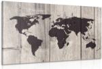 Dovido Tablou harta pe fundalul de lemn - 90x60 - dovido - 260,73 RON