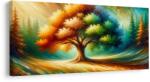 Dovido Tablou copacul vieții colorat în natură - 120x60