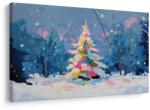 Dovido Tablou brad de Crăciun în peisaj de iarnă - 120x80