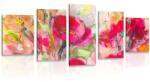 Dovido Tablou 5-piese natura moartă florală interesantă - 100x50