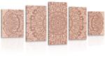 Dovido Tablou 5-piese Mandala florală - 100x50