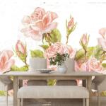 Dovido Tapet buchet de trandafiri vintage - 196x270