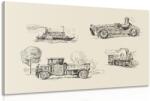 Dovido Tablou mijloace de transport în design retro - 90x60