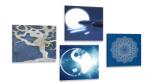 Dovido Set tablouri Feng Shui în design albastru - 4x 60x60 - dovido - 362,14 RON