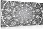 Dovido Tablou Mandala ornamentală cu dantelă în design alb-negru - 40x30
