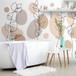 Dovido Tapet detaliul plantelor minimaliste - 245x270