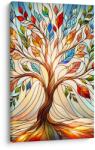 Dovido Tablou cu arborele vieții cu frunze multicolore - 80x120
