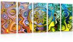 Dovido Tablou 5-piese artă creativă colorată - 100x50