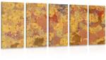 Dovido Tablou 5-piese abstract în stilul lui G. Klimt - 150x75