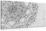 Dovido Tablou Mandala în motiv de iarnă în design alb-negru - 40x30