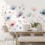 Dovido Tapet flori pastelate în acuarelă - 196x270 - dovido - 372,48 RON