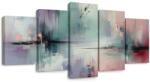 Dovido Tablou 5-piese armonie abstractă de culori - 200x100