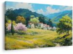 Dovido Tablou peisaj de primăvară cu sat - 120x80
