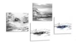 Dovido Set tablouri mare în imitație de pictură în ulei - 4x 40x40