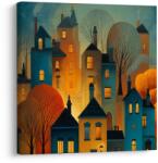 Dovido Tablou lumini festive ale caselor - 70x70