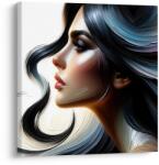 Dovido Tablou profil elegant cu păr colorat - 70x70