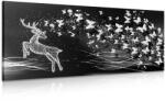 Dovido Tablou cerb splendid cu fluturi alb-negru - 120x60