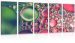 Dovido Tablou 5-piese picături de ulei în design abstract - 100x50