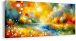 Dovido Tablou valuri albastre între pajiști - 120x60