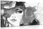 Dovido Tablou abstract portret al unei femei alb-negru - 60x40