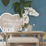Dovido Fototapet autoadeziv inima cu citat - Home is where your heart is - 392x264