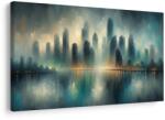 Dovido Tablou panoramă oraș în ceață - 40x30
