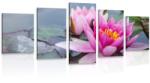Dovido Tablou 5-piese floare de lotus roz - 100x50