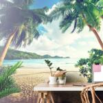 Dovido Fototapet apus de soare pe insula Seychelles - 147x99