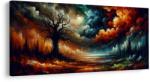 Dovido Tablou peisaj cu copacul vieții colorat - 120x60