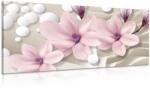 Dovido Tablou floare magnolie pe fundal abstract - 200x100