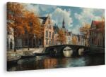 Dovido Tablou canal de toamnă cu pod - 60x40