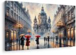 Dovido Tablou stradă ploioasă cu catedrală - 30x20