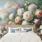 Dovido Tapet grădină florală pastelată - 147x99