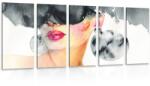 Dovido Tablou 5-piese pictograma feminină - 100x50