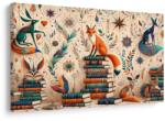 Dovido Tablou vulpi în bibliotecă - 150x100