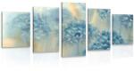 Dovido Tablou 5-piese păpădie albastră în design de acuarelă - 200x100