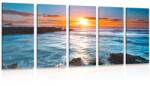 Dovido Tablou 5-piese apus de soare romantic - 200x100
