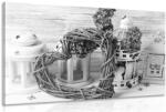 Dovido Tablou cu o atingere vintage în design alb-negru - 30x20