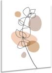 Dovido Tablou frunză minimalistă pe fundal alb No1 - 20x30