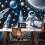 Dovido Tapet univers pentru copii cu astronauți - 294x270