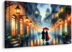 Dovido Tablou plimbare romantică prin oraș ploios - 30x20