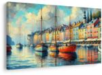 Dovido Tablou bărci în portul colorat - 90x60