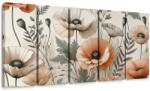 Dovido Tablou 5-piese flori delicate de mac - 150x75