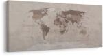 Dovido Tablou pe plută hartă mondială în nuanțe de maro - 100x50 wooden