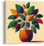 Dovido Tablou frunze tropicale în tonuri calde - 70x70